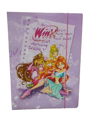 Cartellina con elastico winx - cartellina,