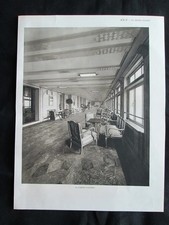 Sulla Nave Rex - La prima classe:Giardino d'inverno+Appartamento Stampa del 1932