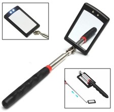 SPECCHIO SPECCHIETTO RETTANGOLARE DA ISPEZIONE ALLUNGABILE DOPPIA LUCE A LED