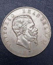 5 Lire 1878 Italia Vittorio
