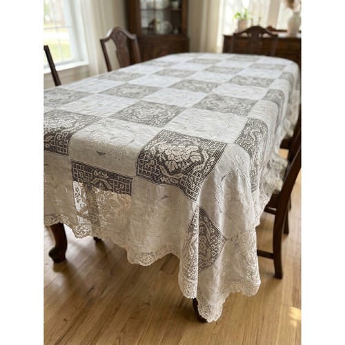 Tovaglia vintage fatta mano - a,