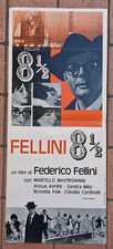 8 1/2 FEDERICO FELLINI MASTROIANNI LOCANDINA POSTER ORIGINALE 1963