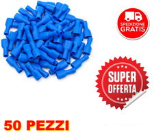 TERMINALI CAPICORDA FASTON ISOLATI 6,3mm  FEMMINA - SET DA 50  pezzi