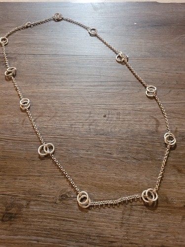 Silver tone chain necklace - silver,