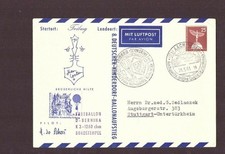 Berlino intero postale Ballonpost a Stoccarda 1961