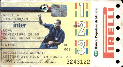 Biglietto calcio serie inter - serie,