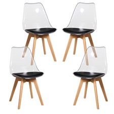 Set di 4 Sedie Trasparente in
