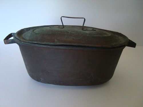 Antica pentola rame con - pentola,
