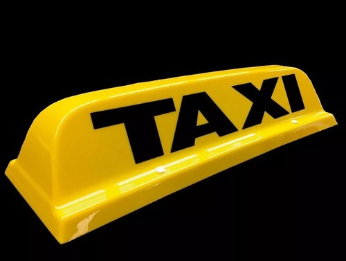 Taxi roof sign - taxi, yellow