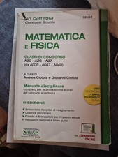 libro concorso scuola A20-A26-A27 Matematica  Fisica manuale prove scritte orali