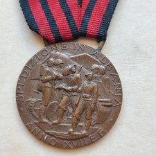 MEDAGLIA SPEDIZIONE IN ALBANIA REGNO D'ITALIA REGIO ESERCITO CARRI GUERRA WAR