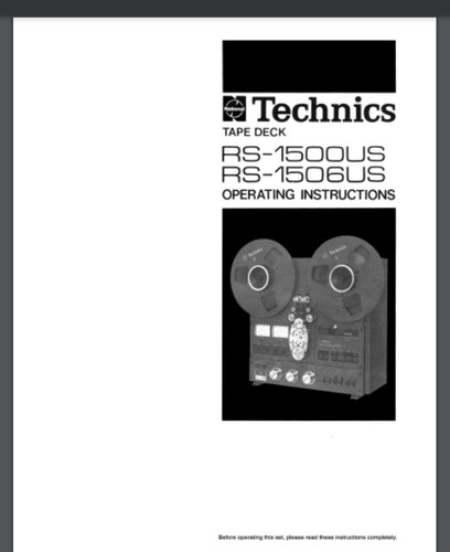 Technics reel tape - to,