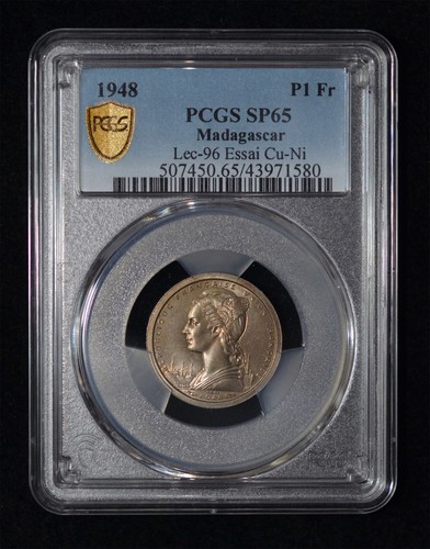 Pcgs sp65 1948 madagascar - sp65,