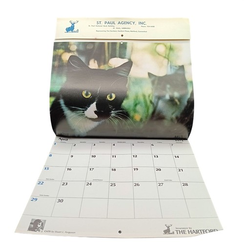 Calendario vintage 1973 con