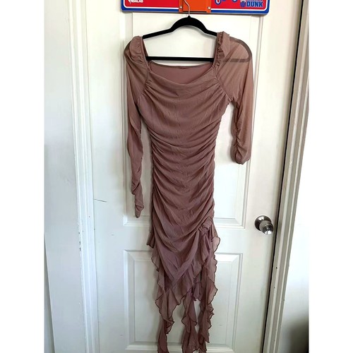 Maxi abito bodycon increspato