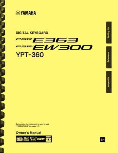 Yamaha psr e363 - yamaha, psr-ew300
