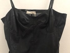 Bustier Donna Finta Pelle E Trasparente Nella Schiena