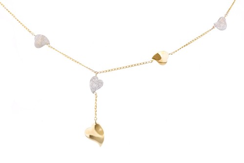 Collana goccia cuore oro - , ct