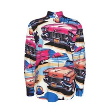 Pink Retro Cars Red Cotton