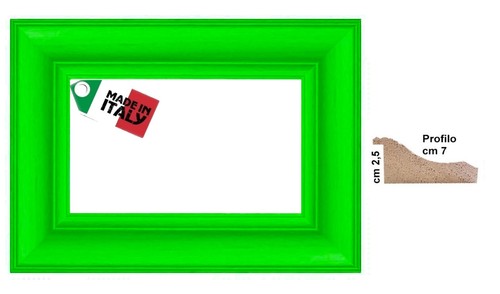 Cornice verde opaca con - verde, cm.7