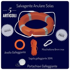 KIT SALVAGENTE ANULARE OMOLOGATO RINA CE DM N.385 - Ø61 CM  + Accessori 