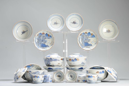 Antico set tazze ciotole - antico, o