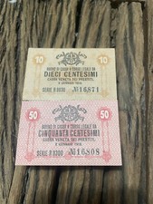 Italia Venezia Occupazione Austro-Ungarica 1918 Banconota 10+50 Centesimi Money