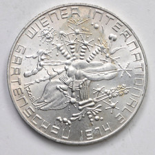 AUSTRIA 50 Schilling 1974 Wiener Internationale Gartenschau - Argento Silver