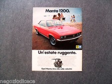 P575 - Advertising Pubblicità -1973- OPEL GM, COUPE' MANTA 1200 ESTATE RUGGENTE