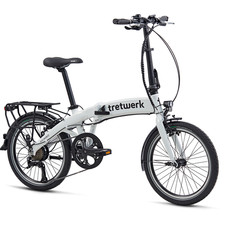 Pedaliera Akimbo E Bike 20" 8 velocità bici elettrica pieghevole nero bianco 32 cm merce di serie B