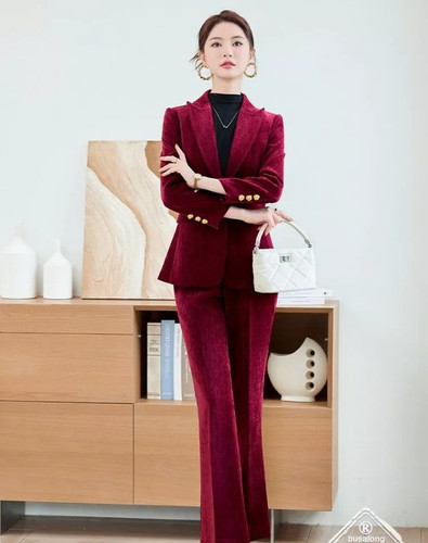 Completo donna velluto - completo, rosso
