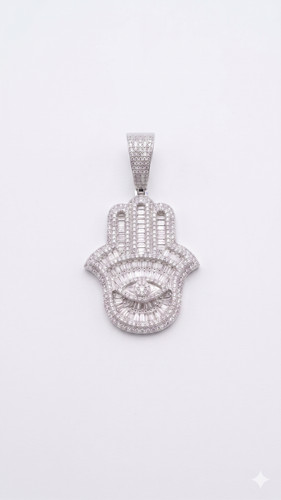 Ciondolo moissanite vergine - ciondolo,