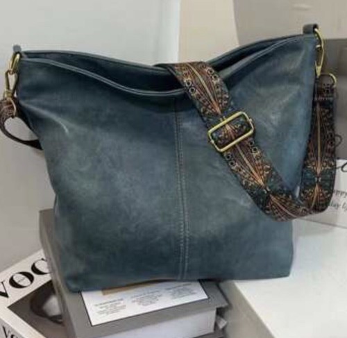 Borsa donna pelle - , blu