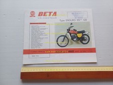 Beta Enduro 125 GS-Enduro 125-SP 50 Cross 1974 depliant francese originale