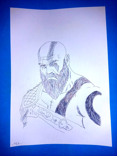 Disegno kratos god war a - di,