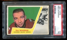 1963 Topps Hockey #38 Ken Wharram PSA 7 NM Black Hawks ~ (PL)