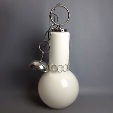 Lampadario Vetro Murano Bianco Opalino Design Modernariato Collezione Anni ‘70