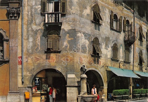 Cartolina trento casa rella - trento,