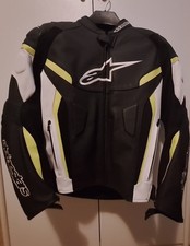 Giubbino Pelle Moto Traforato Alpinestars Nuovo Tg 56