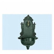 FONTANA A MURO A PARETE GHISA DA GIARDINO ESTERNO PORTICATO CON RUBINETTO GRIGIO