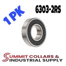 (1) 6303-2RS Premium Guarnizione in gomma Cuscinetto a sfera C3 EMQ, 17x47x14, 6303 2RS 6303rs