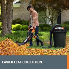 WORX 3 in 1 Soffiatore Pacciamatrice Aspiratore con Sistema di Raccolta Foglie Pro Collettore Vac