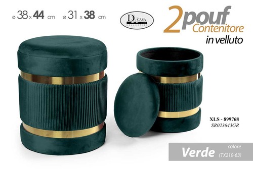 Pouf cilindrico contenitore - pouf,