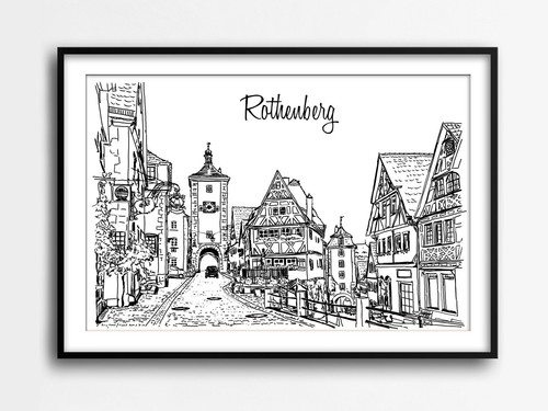 Schizzo rothenberg stampa da - rothenberg,,