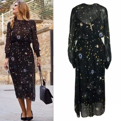 Abito midi cosmico zara zodiac - abito,