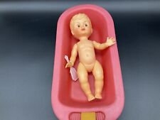 VINTAGE 60s# BAMBOLA ANNI 60 CON VASCA BAGNETTO DOLL #JV