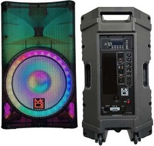 MR DJ 5200W Altoparlante Bluetooth PA con Luci LED per Feste, Mixer a 3 Canali