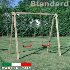 Altalena Standard in legno con due sedili piani Parco Giochi da giardino esterno