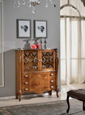 VETRINA A 2 ANTE E 3 CASSETTI