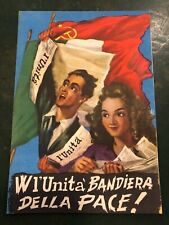 W L'UNITA' BANDIERA DELLA PACE!-giornale l'unita' cartolina partito comunista